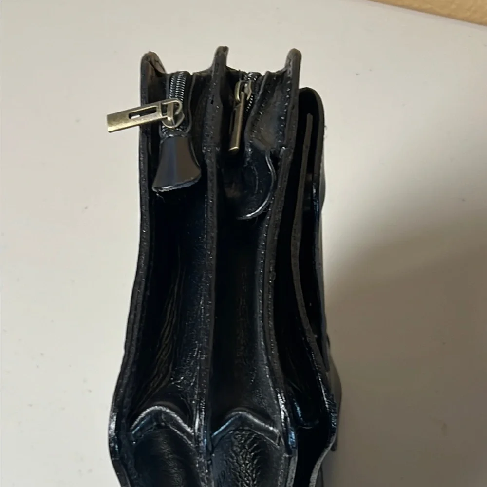 Vintage Vera Pelle Black Leather Men's Bag